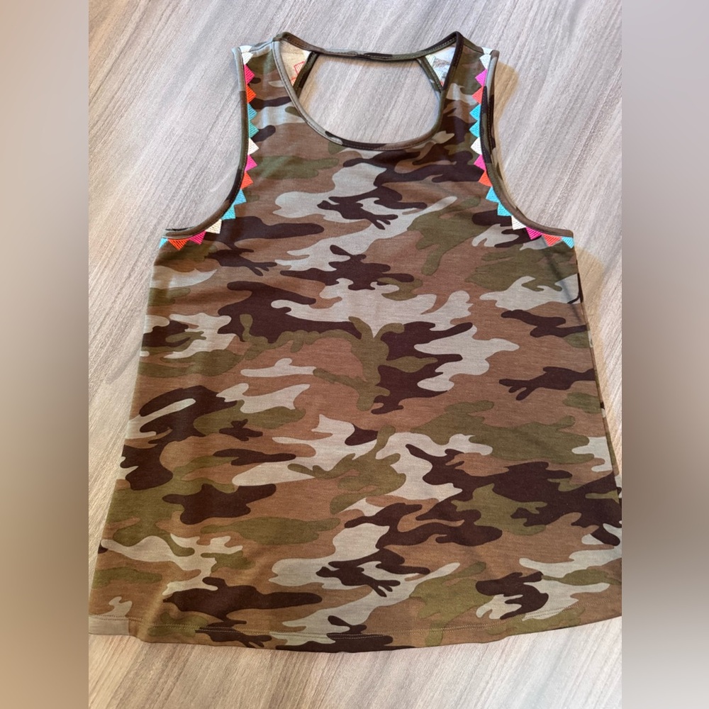 Savanna Jane Camouflage Sleeveless Women's Top